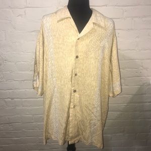 BOHIO Mens Sz mShort Sleeve Silk  Hawaiian Shirt